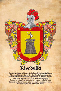 Escudo heráldico del apellido RIVADULLA