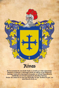 Escudo heráldico del apellido RIVAS