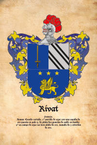 Escudo heráldico del apellido RIVAT