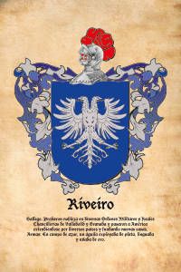 Escudo heráldico del apellido RIVEIRO