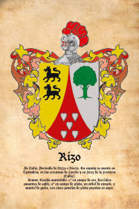 Escudo heráldico del apellido RIZO