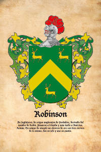 Escudo heráldico del apellido ROBINSON