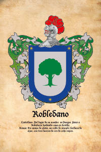 Escudo heráldico del apellido ROBLEDANO