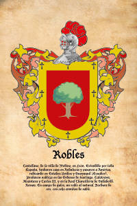 Escudo heráldico del apellido ROBLES