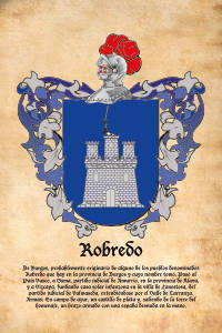 Escudo heráldico del apellido ROBREDO