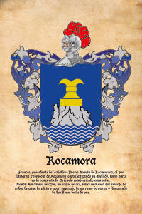 Escudo heráldico del apellido ROCAMORA