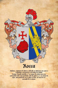 Escudo heráldico del apellido ROCCA