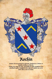 Escudo heráldico del apellido ROCHIN