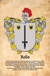 Escudo heráldico del apellido RODA