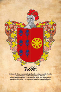 Escudo heráldico del apellido RODDI