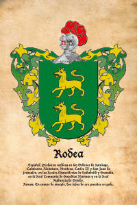 Escudo heráldico del apellido RODEA
