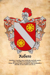 Escudo heráldico del apellido RODERO