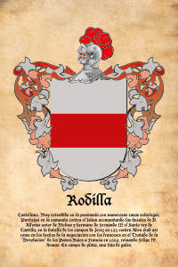 Escudo heráldico del apellido Rodilla