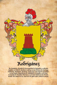 Escudo heráldico del apellido RODRIGAÑEZ