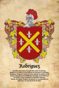Escudo heráldico del apellido RODRIGUEZ
