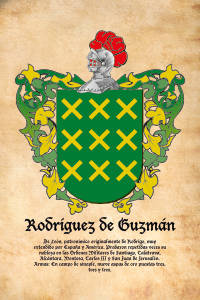 Escudo heráldico del apellido RODRIGUEZ DE GUZMAN