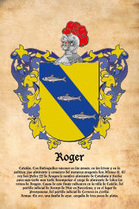 Escudo heráldico del apellido ROGER