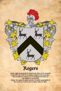 Escudo heráldico del apellido ROGERS