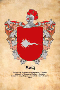 Escudo heráldico del apellido ROIG