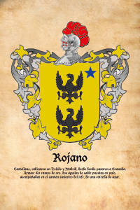 Escudo heráldico del apellido ROJANO
