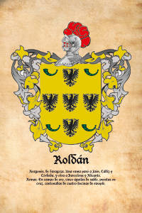 Escudo heráldico del apellido ROLDAN