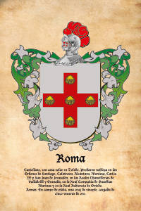 Escudo heráldico del apellido ROMA