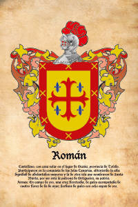 Escudo heráldico del apellido ROMAN