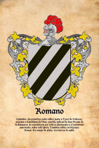 Escudo heráldico del apellido ROMANO