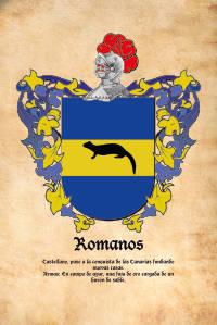 Escudo heráldico del apellido ROMANOS
