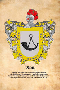 Escudo heráldico del apellido RON