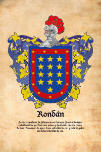 Escudo heráldico del apellido RONDAN