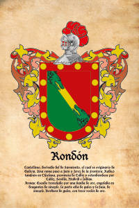 Escudo heráldico del apellido RONDON