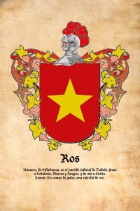 Escudo heráldico del apellido ROS