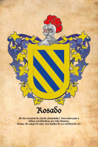 Escudo heráldico del apellido ROSADO