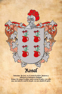 Escudo heráldico del apellido ROSAL