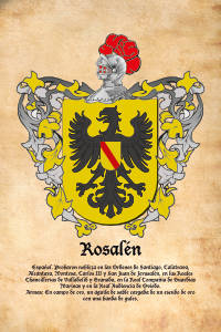 Escudo heráldico del apellido ROSALEN