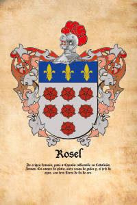 Escudo heráldico del apellido ROSEL