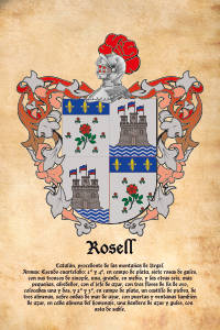 Escudo heráldico del apellido ROSELL