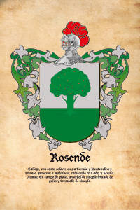 Escudo heráldico del apellido ROSENDE