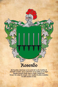 Escudo heráldico del apellido ROSENDO