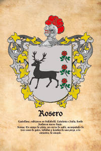 Escudo heráldico del apellido ROSERO