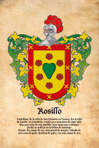 Escudo heráldico del apellido ROSILLO