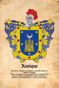 Escudo heráldico del apellido Rosique