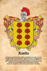 Escudo heráldico del apellido ROSITO
