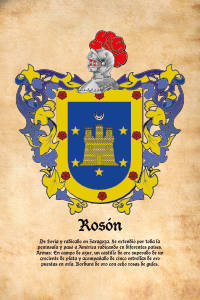 Escudo heráldico del apellido ROSON