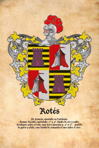 Escudo heráldico del apellido ROTES