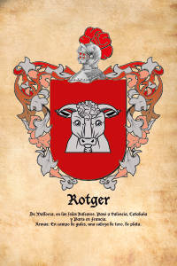 Escudo heráldico del apellido ROTGER