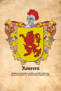 Escudo heráldico del apellido ROURERA