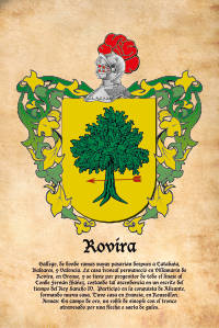 Escudo heráldico del apellido ROVIRA