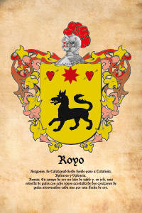 Escudo heráldico del apellido ROYO